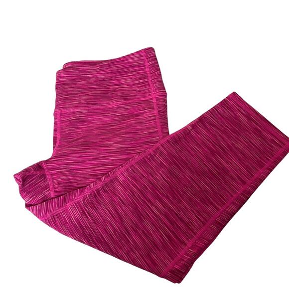 Athleta Chaturanga Space Dye Capri Pants Pink Size Medium - Picture 1 of 11